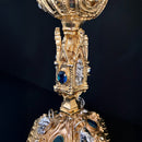 Cálice Virtudes com Grade banhado a ouro