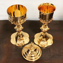Conjunto de Cálice e Âmbula Gótico banhados a ouro