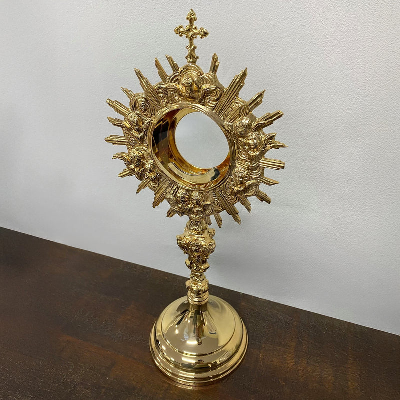 Ostensório JHS banhado a ouro