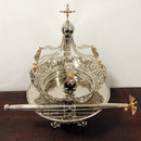 Conjunto do Divino (Coroa, Salva e Cetro) banhado a níquel